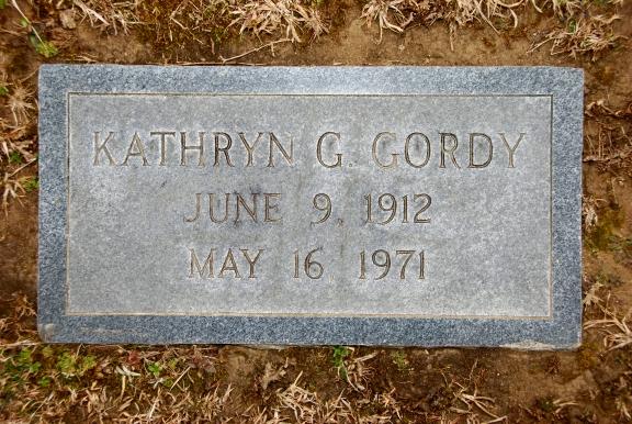 Kathryn Greene Gordy's Foot Stone